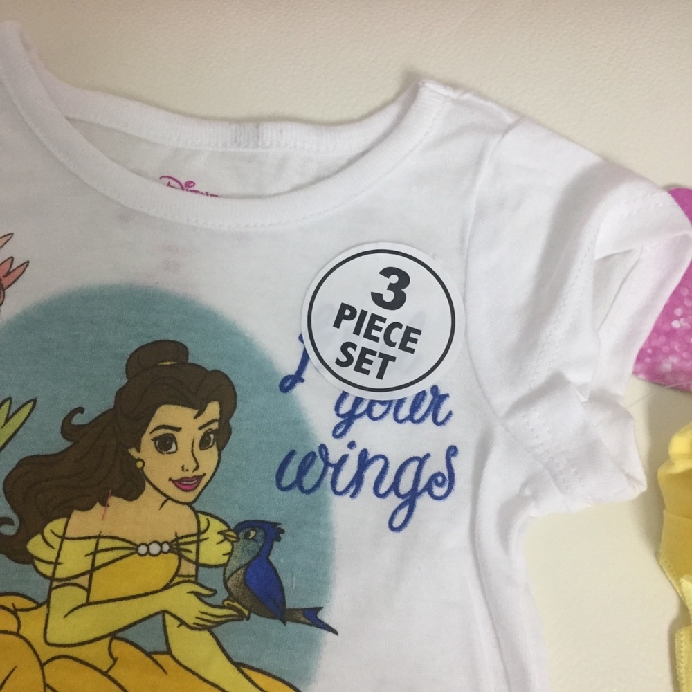 Disney Belle Cute Outfit 3 pieces - Picture 9 of 11